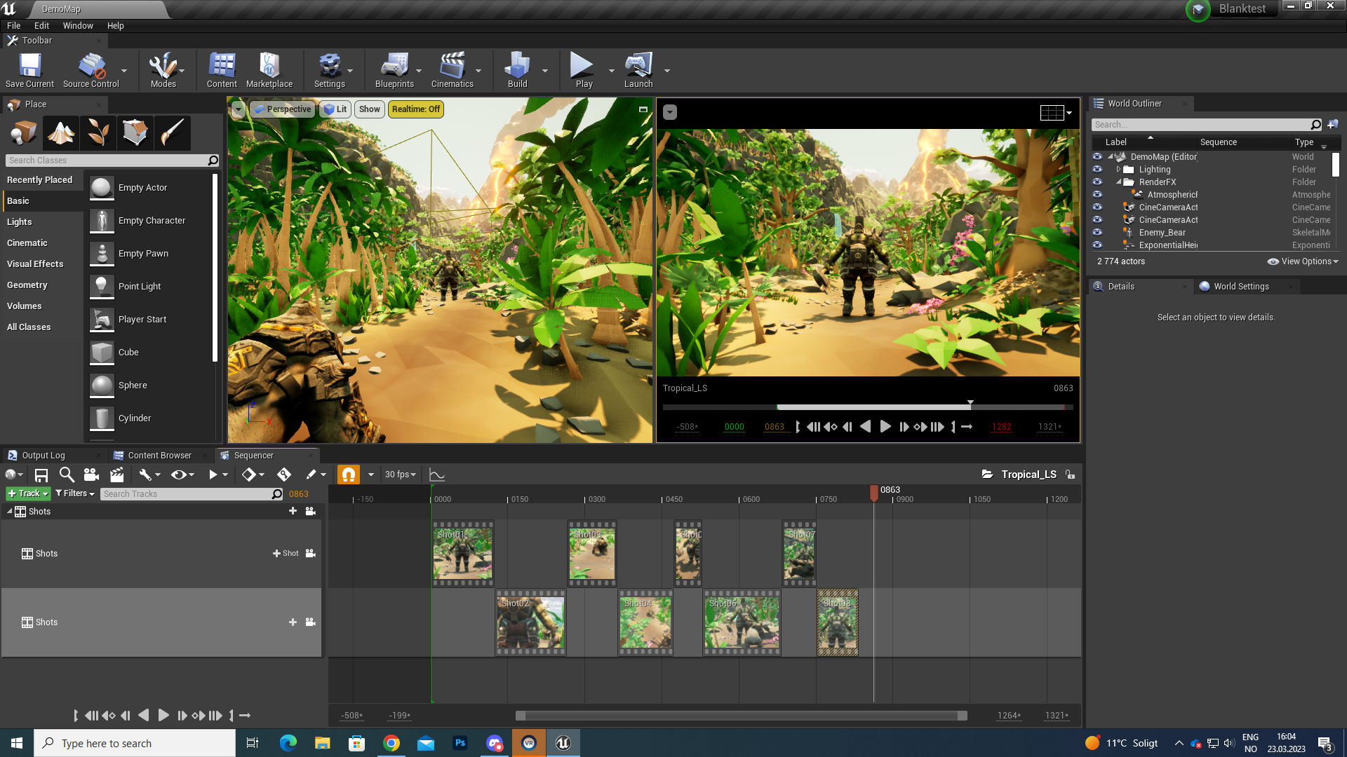 Cinematic sequence UE5